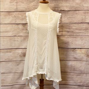 Free People White Lacey Slip Dress